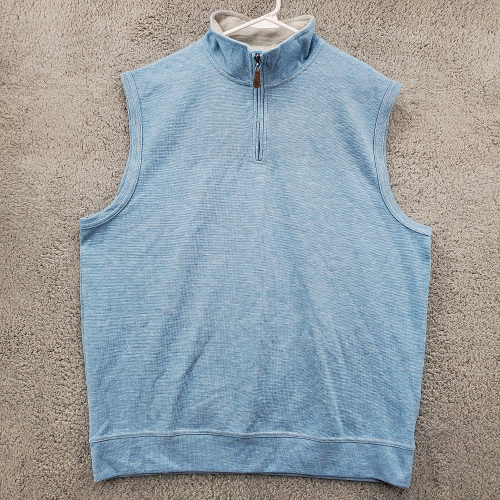 Oxford Golf Sweater Vest Mens Size XL Blue 1/4 Zip